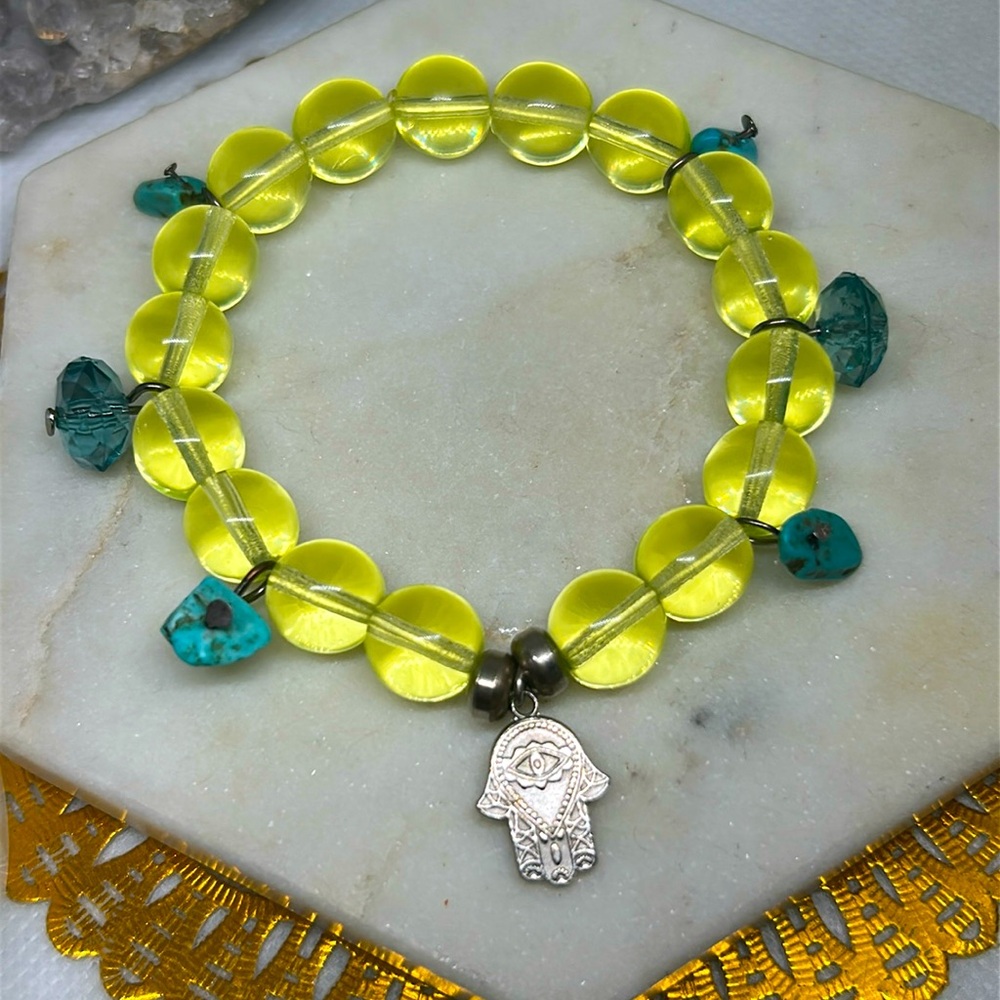 Hand of Fatima charm bracelet 925